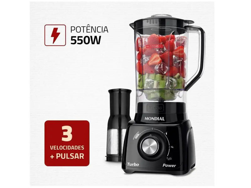 Liquidificador Mondial Turbo Power 500W – Potência e Praticidade na Sua Cozinha!